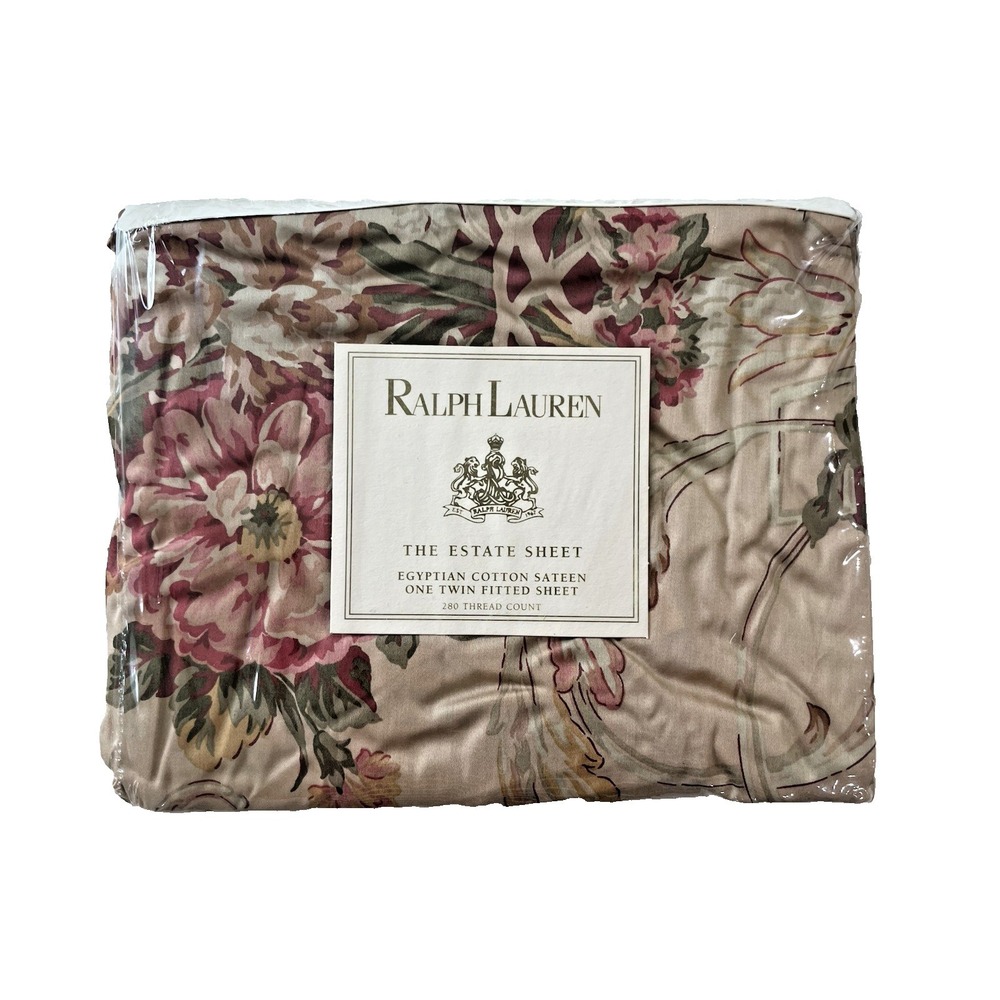New Ralph‎ Lauren TWIN Fitted Estate Sheet  Guinevere Aragon Medieval Floral
